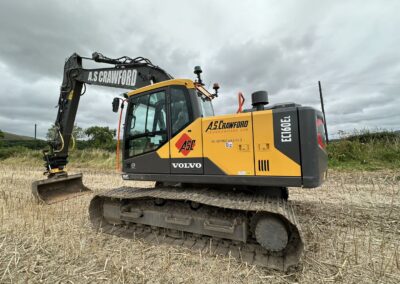 Goundwork equipment on behalf of AS Crawford Groundworks Ltd Denholm, Hawick – 28.8.24